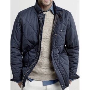 J. Crew Men's Dark Blue Quilted Jacket